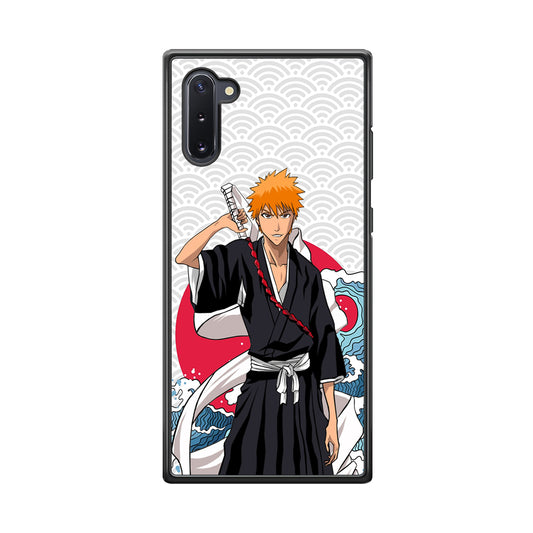 Ichigo Kurosaki Wave And Pattern Samsung Galaxy Note 10 Case