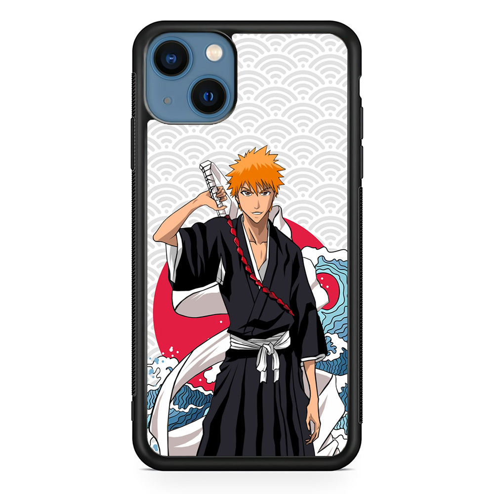 Ichigo Kurosaki Wave And Pattern iPhone 14 Case