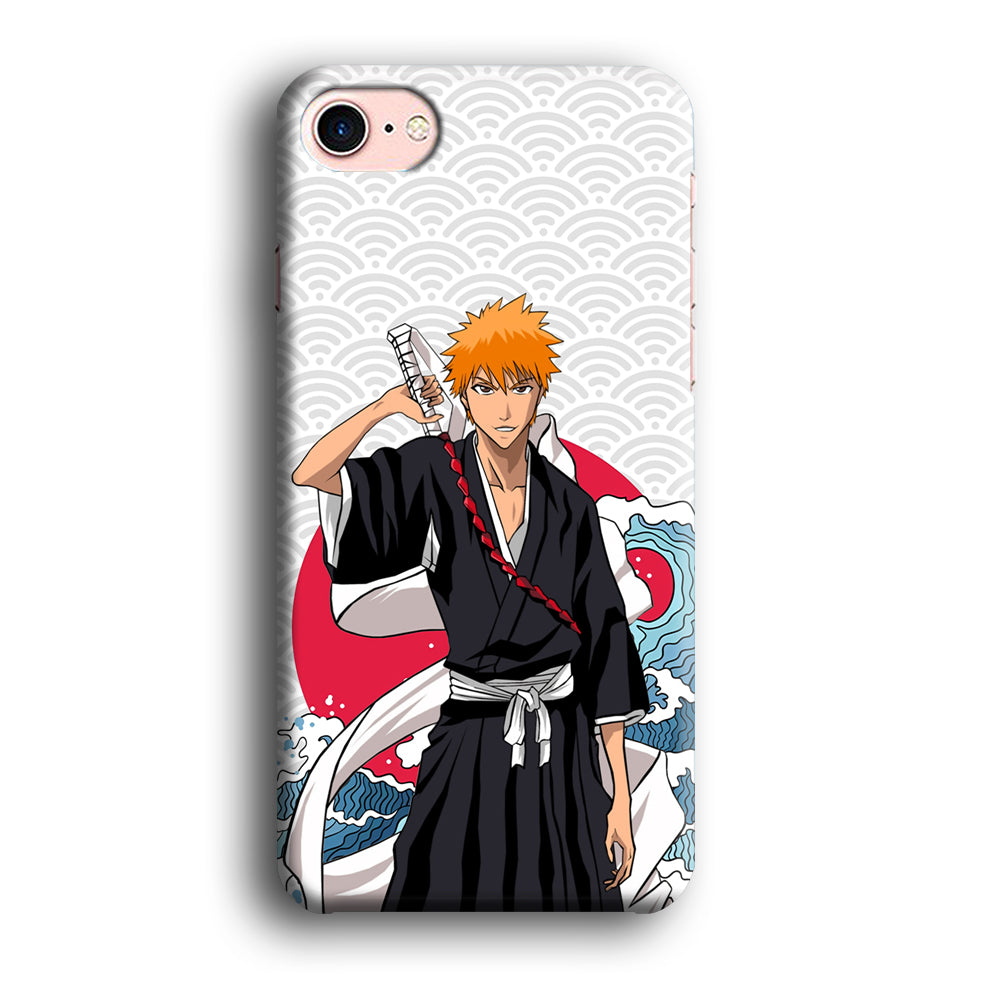 Ichigo Kurosaki Wave And Pattern iPhone 8 Case