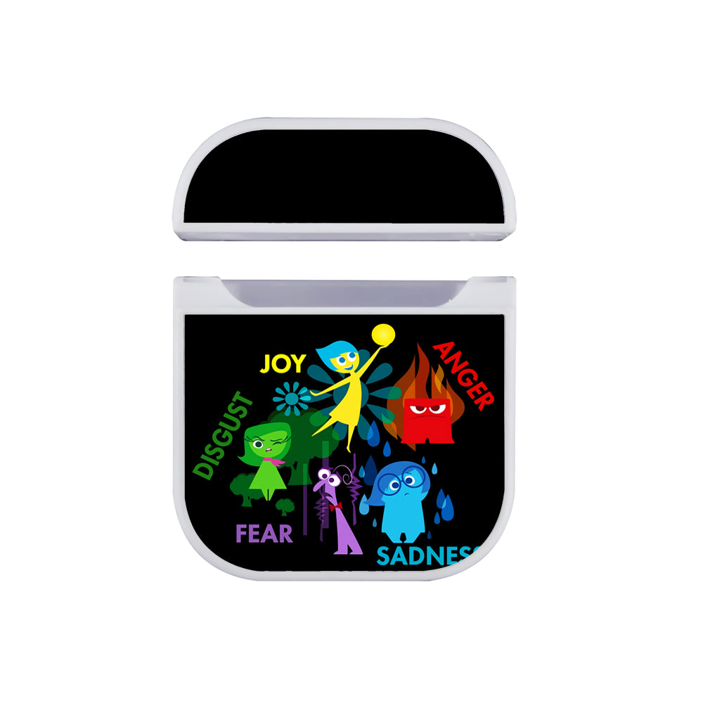 Inside Out Character Type Hard Plastic Case Cover For Apple Airpods