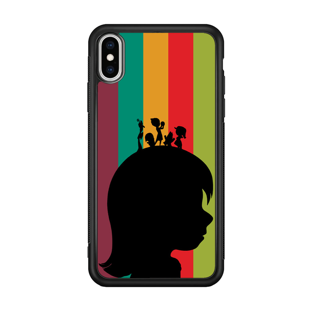 Inside Out Silhouette Character iPhone X Case