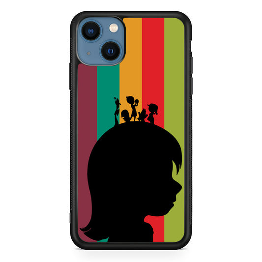 Inside Out Silhouette Character iPhone 14 Plus Case