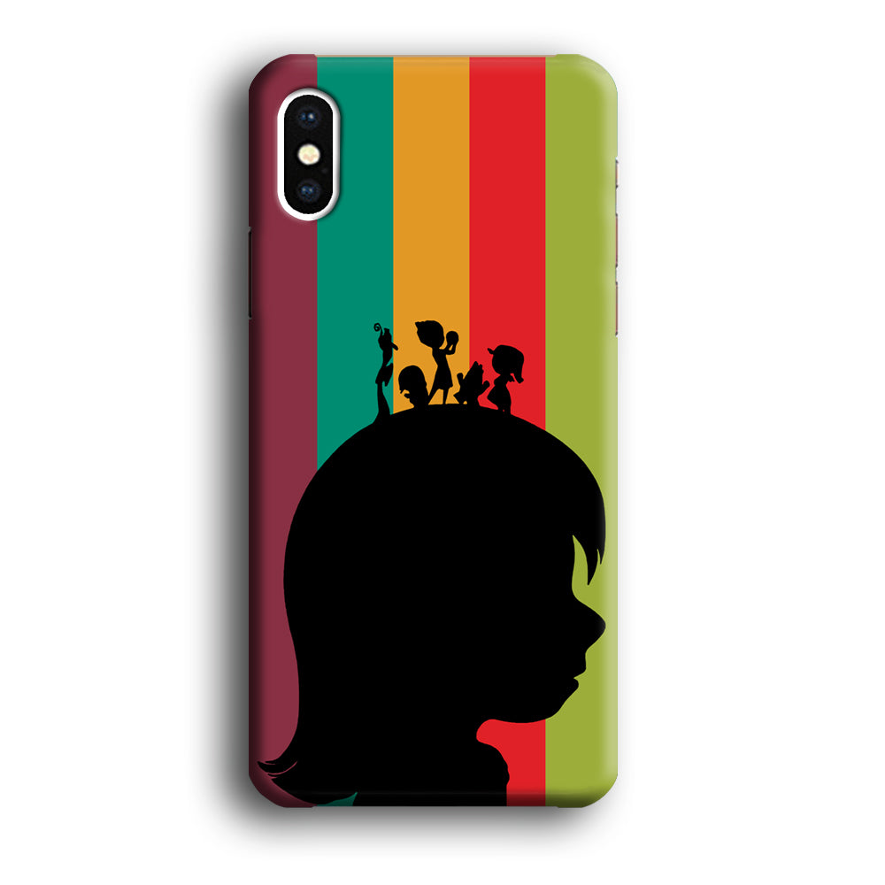 Inside Out Silhouette Character iPhone XS Case