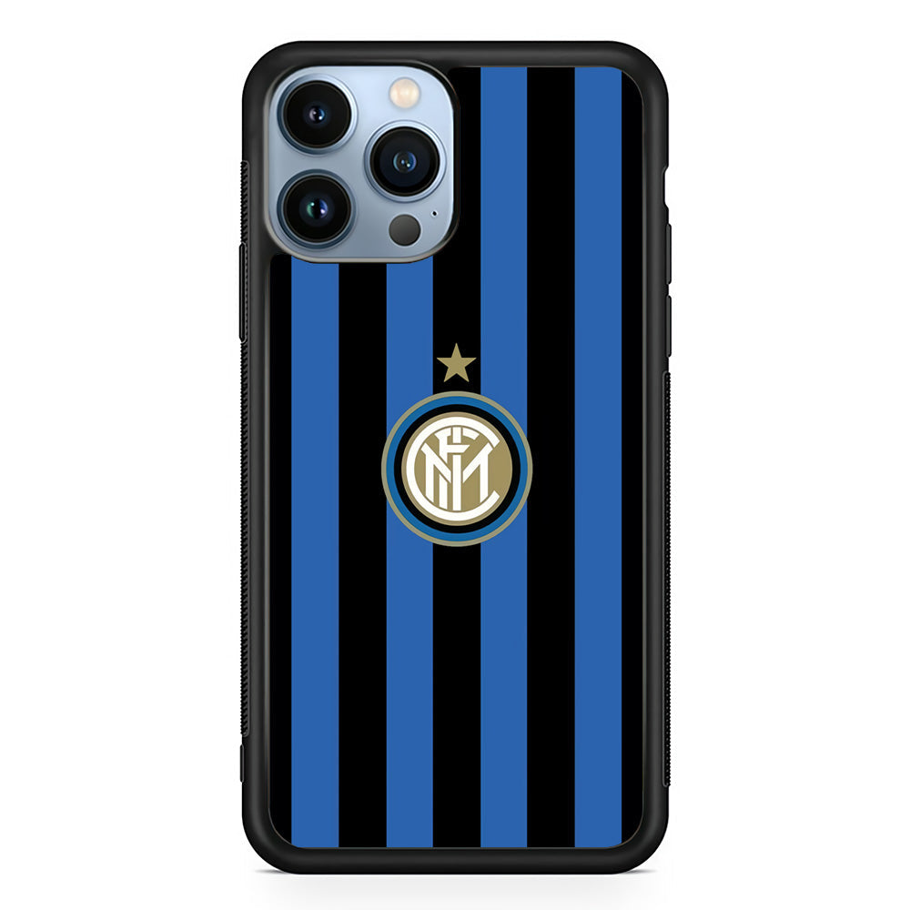 Inter Milan Pattern Of Icon iPhone 14 Pro Case