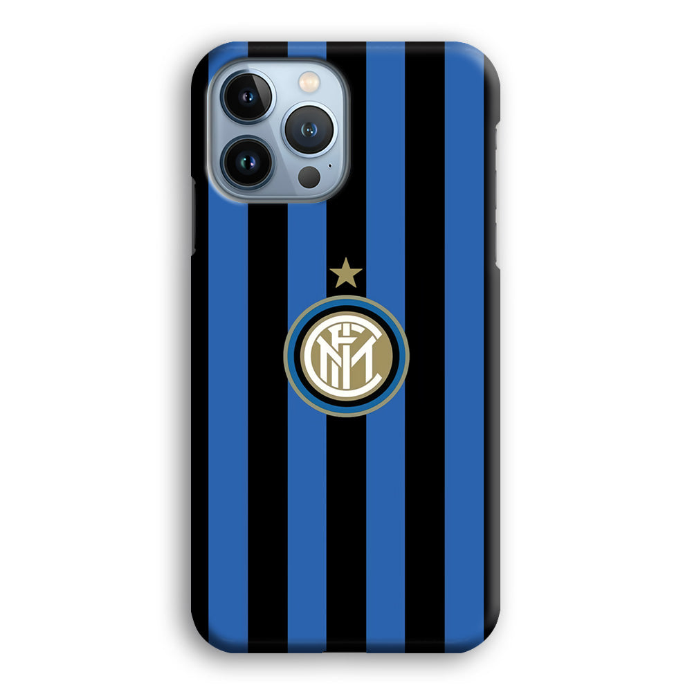 Inter Milan Pattern Of Icon iPhone 14 Pro Case
