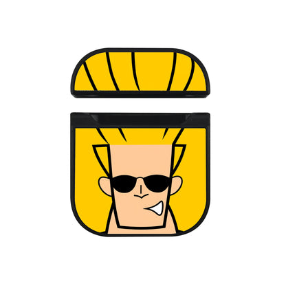 Johnny Bravo Close Up Face Hard Plastic Case Cover For Apple Airpods