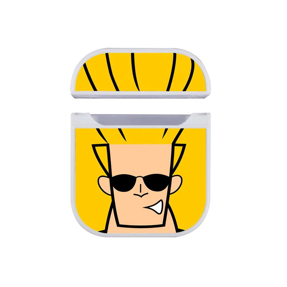 Johnny Bravo Close Up Face Hard Plastic Case Cover For Apple Airpods