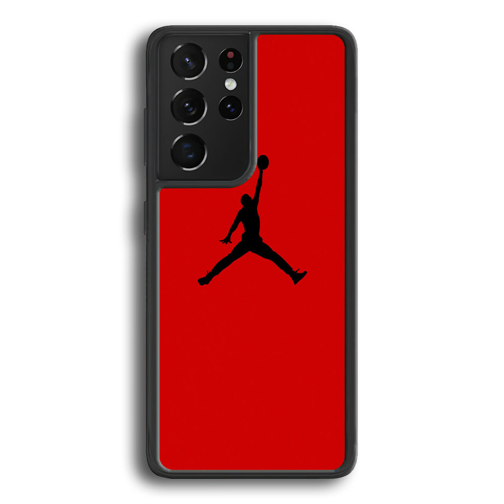 Jordan Red Simple Samsung Galaxy S23 Ultra Case - Ezzystore