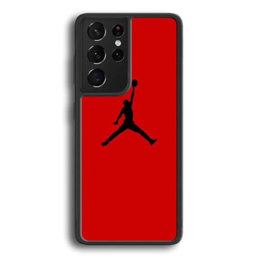 Jordan Red Simple Samsung Galaxy S22 Ultra Case - Ezzystore