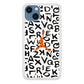 Jordan White Aphabet Orange Logo iPhone 15 Plus Case