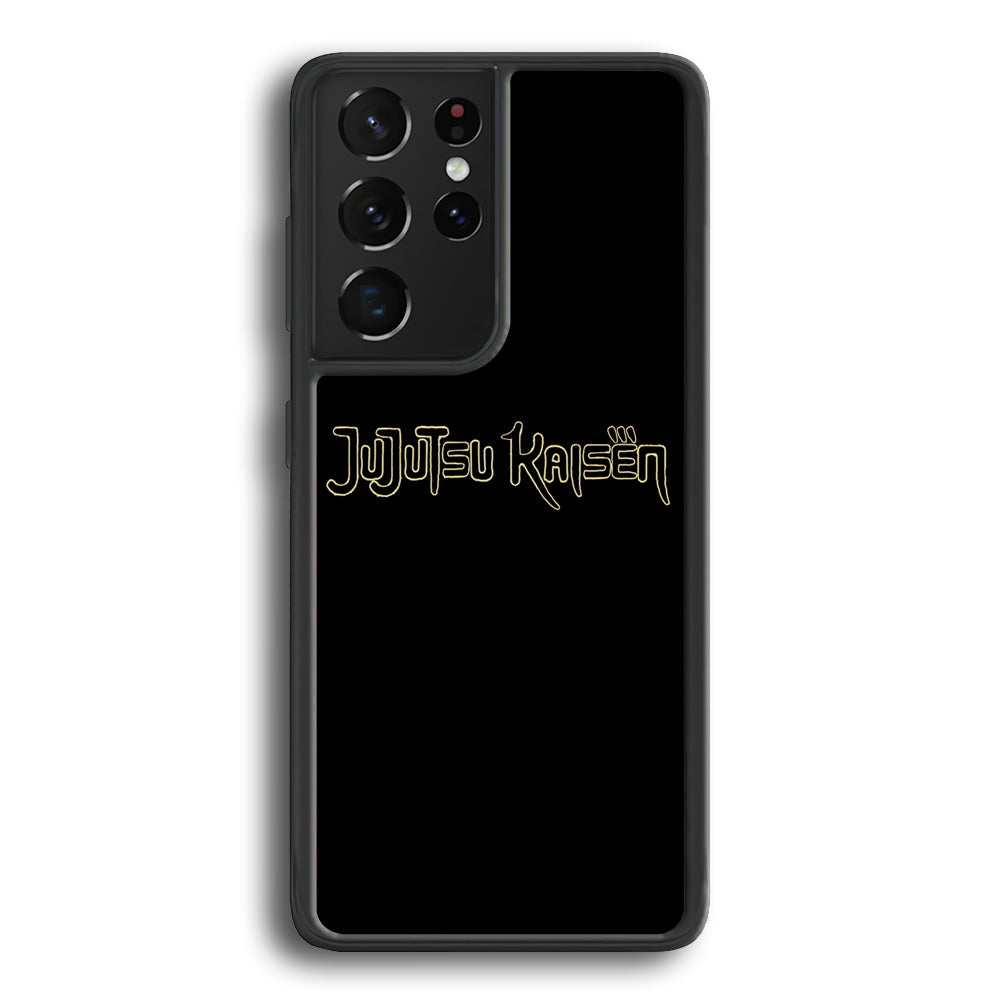 Jujutsu Kaisen Logo Black Gold Samsung Galaxy S22 Ultra Case - Ezzystore