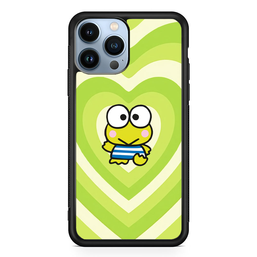 Keroppi Love Pattern iPhone 14 Pro Max Case