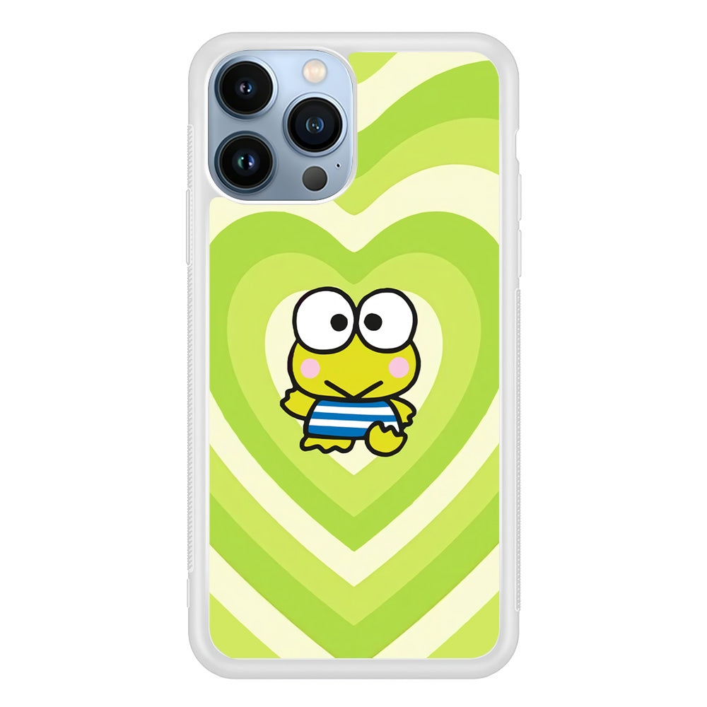 Keroppi Love Pattern iPhone 14 Pro Max Case