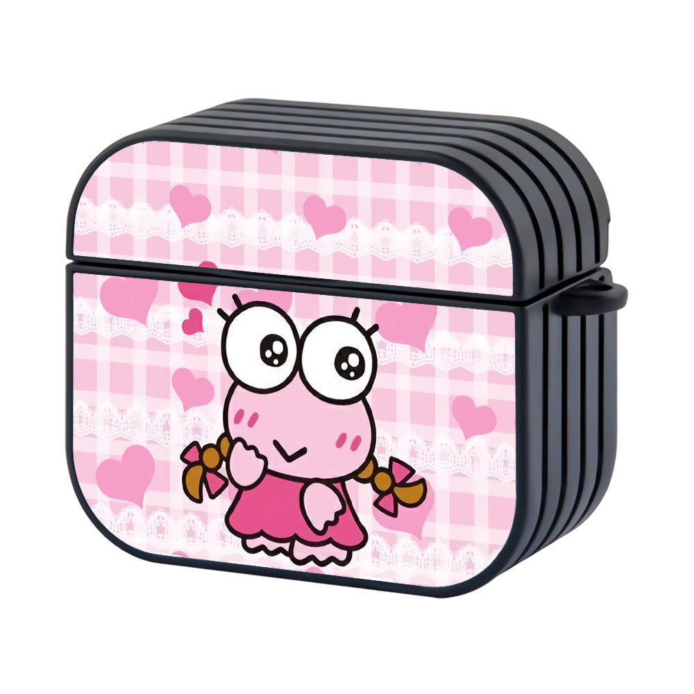 Keroppi Pink In Love Hard Plastic Case Cover For Apple Airpods 4 - Ezzystore