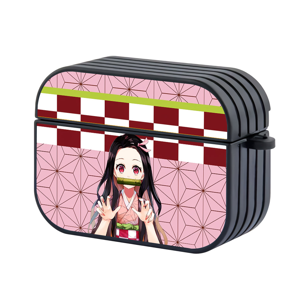 Kimetsu No Yaiba Nezuko Pattern Of Character Hard Plastic Case Cover For Apple Airpods Pro 3 - Ezzystore