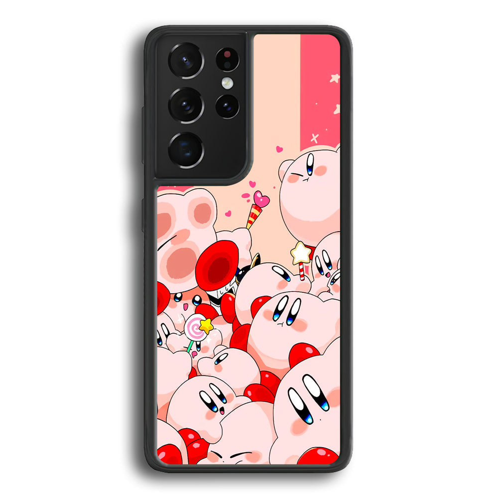 Kirby Cute Party Samsung Galaxy S24 Ultra Case - Ezzystore