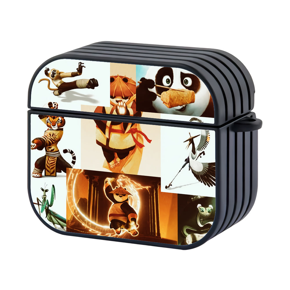 Kungfu Panda Panda And Collage Squad Hard Plastic Case Cover For Apple Airpods 4 - Ezzystore