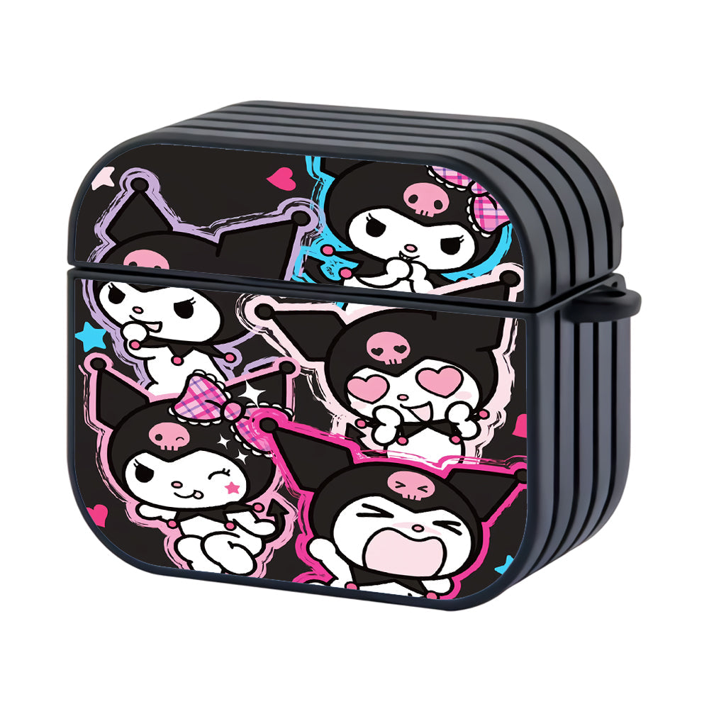 Kuromi Expression Hard Plastic Case Cover For Apple Airpods 4 - Ezzystore