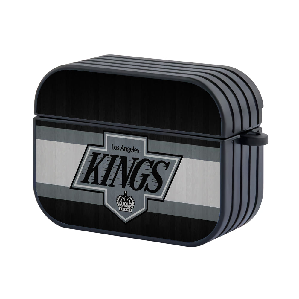 Los Angeles Kings Stripe Emblem Hard Plastic Case Cover For Apple Airpods Pro 3 - Ezzystore