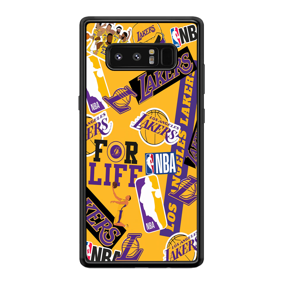 Los Angeles Lakers Word Of Pride Team Samsung Galaxy Note 8 Case