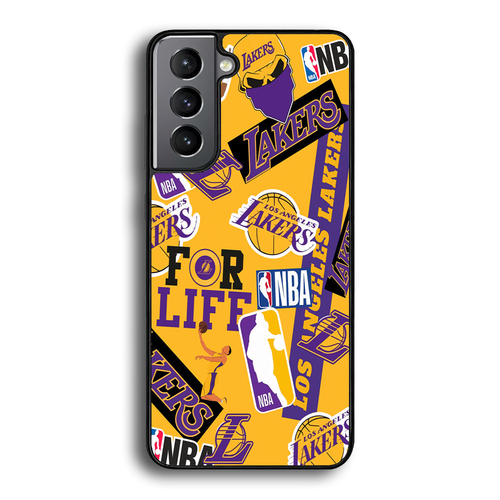 Los Angeles Lakers Word Of Pride Team Samsung Galaxy S24 Plus Case - Ezzystore