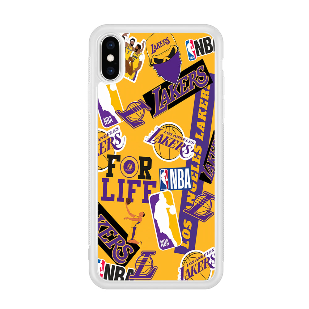 Los Angeles Lakers Word Of Pride Team iPhone X Case