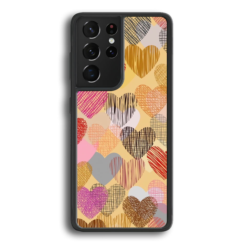 Love Aesthetic Soft Colour Samsung Galaxy S22 Ultra Case - Ezzystore