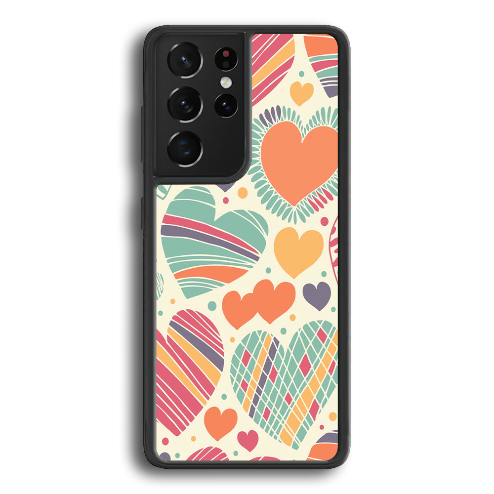 Love Cute White Samsung Galaxy S24 Ultra Case - Ezzystore