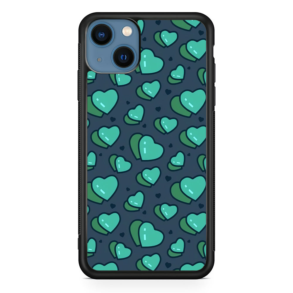 Love Green Doodle iPhone 15 Plus Case