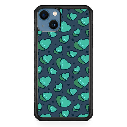 Love Green Doodle iPhone 15 Plus Case