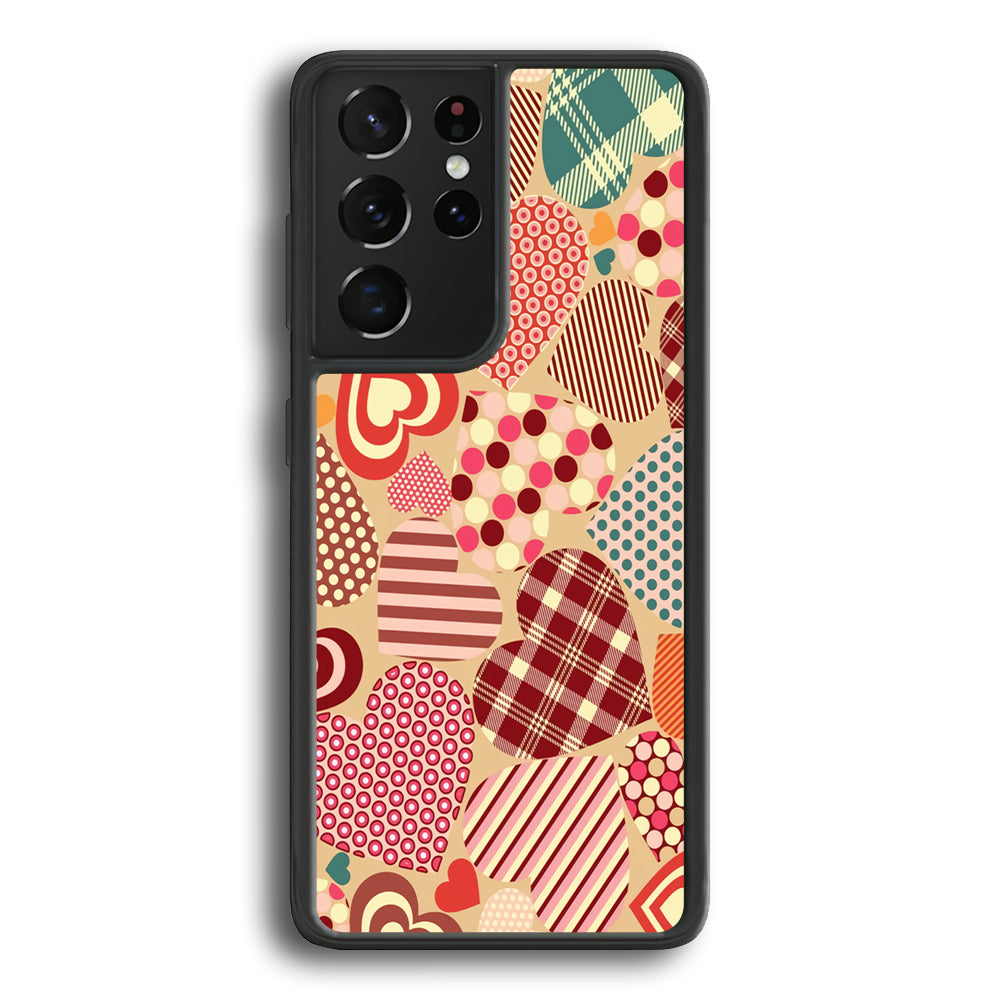 Love Luxe Pattern Samsung Galaxy S22 Ultra Case - Ezzystore