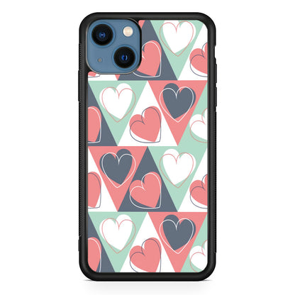 Love Triangle Doodle iPhone 15 Case