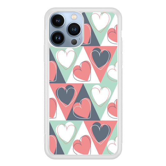 Love Triangle Doodle iPhone 14 Pro Max Case