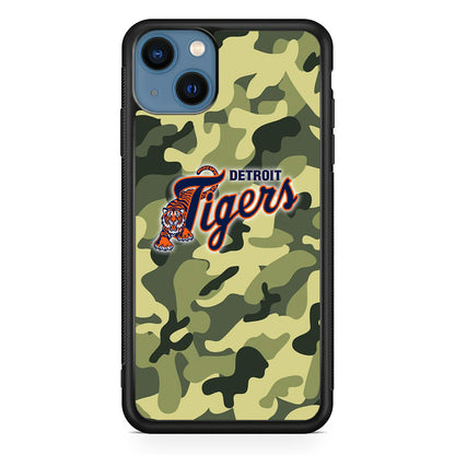 MLB Detroit Tigers Camo Green iPhone 15 Plus Case