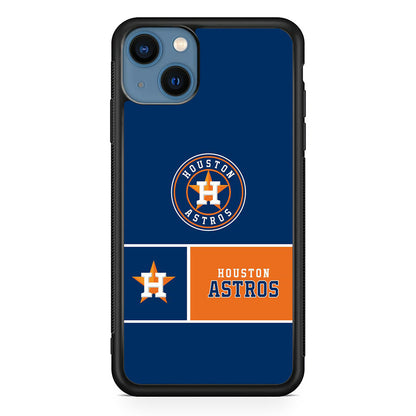 MLB Huston Astros Blue Orange iPhone 15 Plus Case