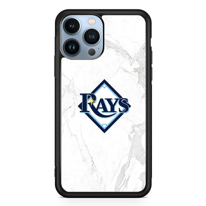 MLB Rays Logo Marble iPhone 15 Pro Max Case