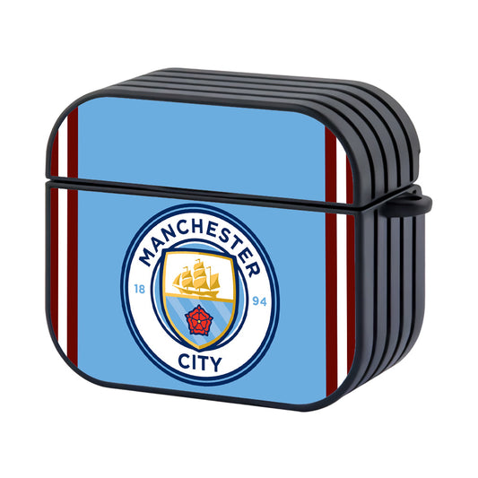 Manchester City Logo Hard Plastic Case Cover For Apple Airpods 4 - Ezzystore