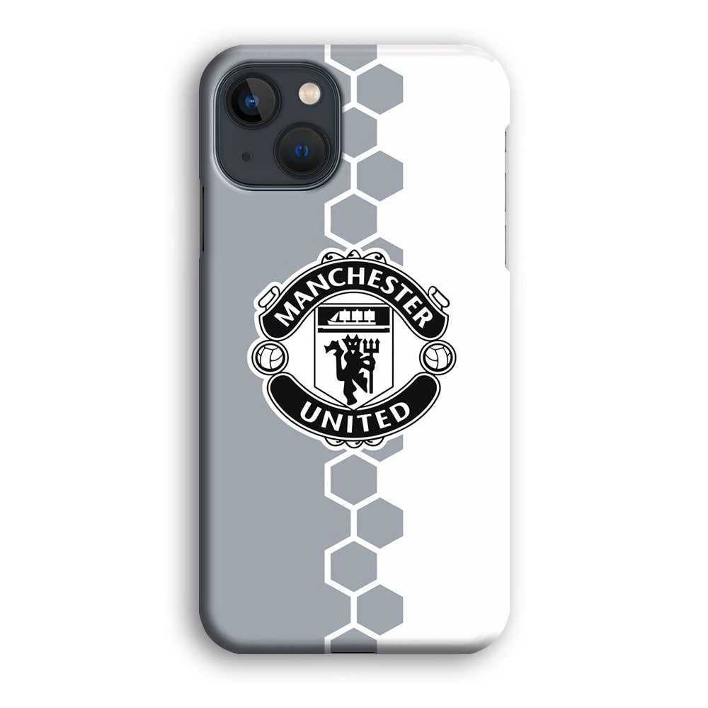 Manchester United Hexagon Pattern iPhone 14 Case