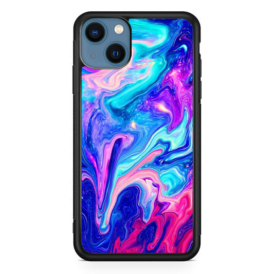 Marble Blue And Lilac Combination iPhone 14 Case