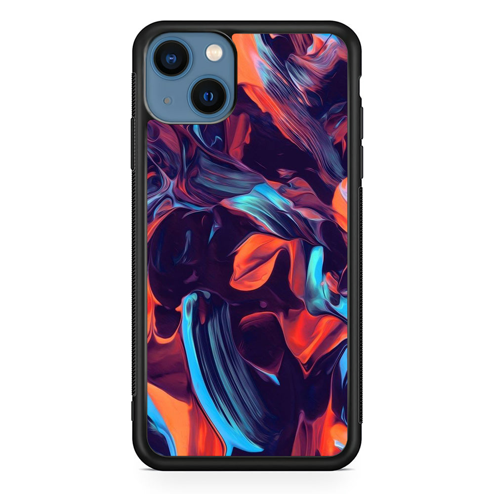 Marble Purple Orange And Blue Mixed iPhone 15 Case