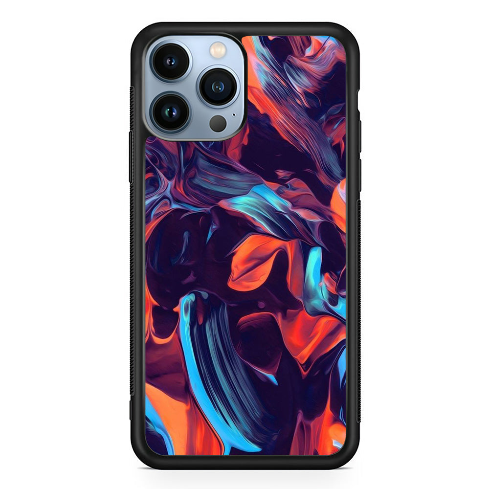 Marble Purple Orange And Blue Mixed iPhone 15 Pro Case
