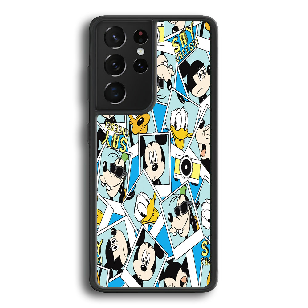 Mickey Family Photo In Frame Samsung Galaxy S22 Ultra Case - Ezzystore