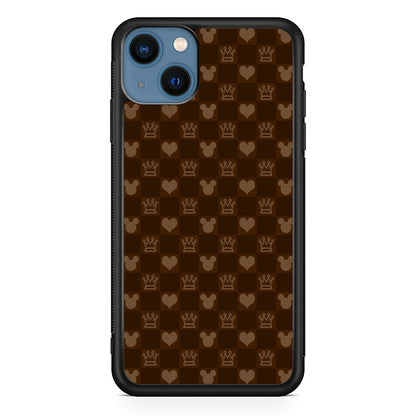 Mickey Mouse Doodle Logo Cube Chocolate  iPhone 15 Plus Case