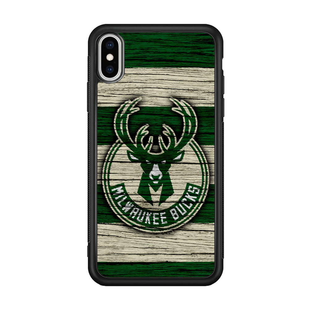 Milwaukee Bucks Logo Pattern Of Wood iPhone Xs Max Case