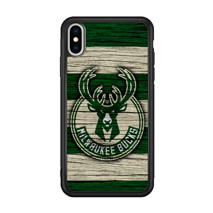Milwaukee Bucks Logo Pattern Of Wood iPhone Xs Max Case