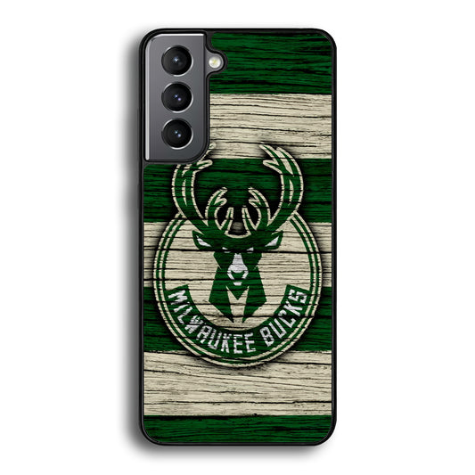 Milwaukee Bucks Logo Pattern Of Wood Samsung Galaxy S21 Plus Case - Ezzystore