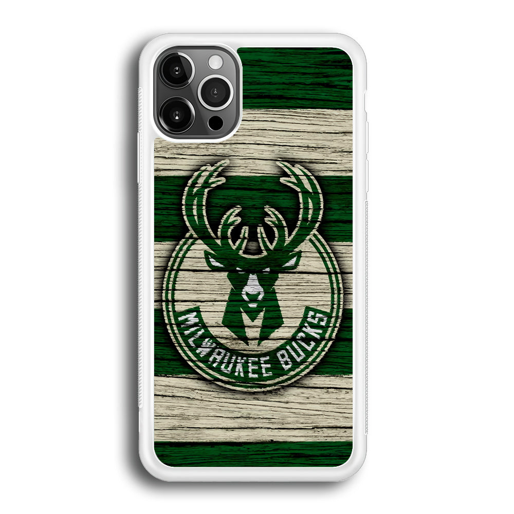 Milwaukee Bucks Logo Pattern Of Wood iPhone 12 Pro Case