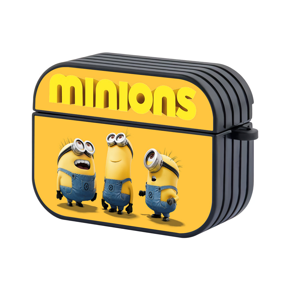Minion Three Character Hard Plastic Case Cover For Apple Airpods Pro 3 - Ezzystore
