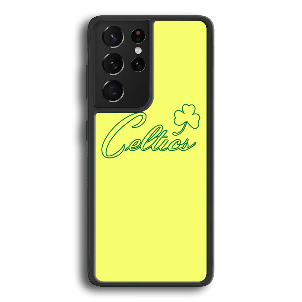 NBA Celtics Yellow Logo Samsung Galaxy S24 Ultra Case - Ezzystore