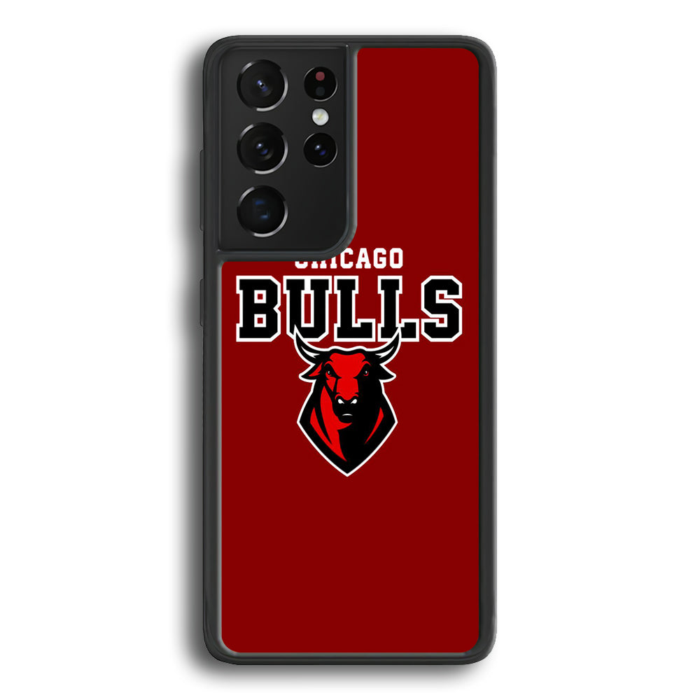 NBA Chicago Bulls Red Logo Samsung Galaxy S22 Ultra Case - Ezzystore